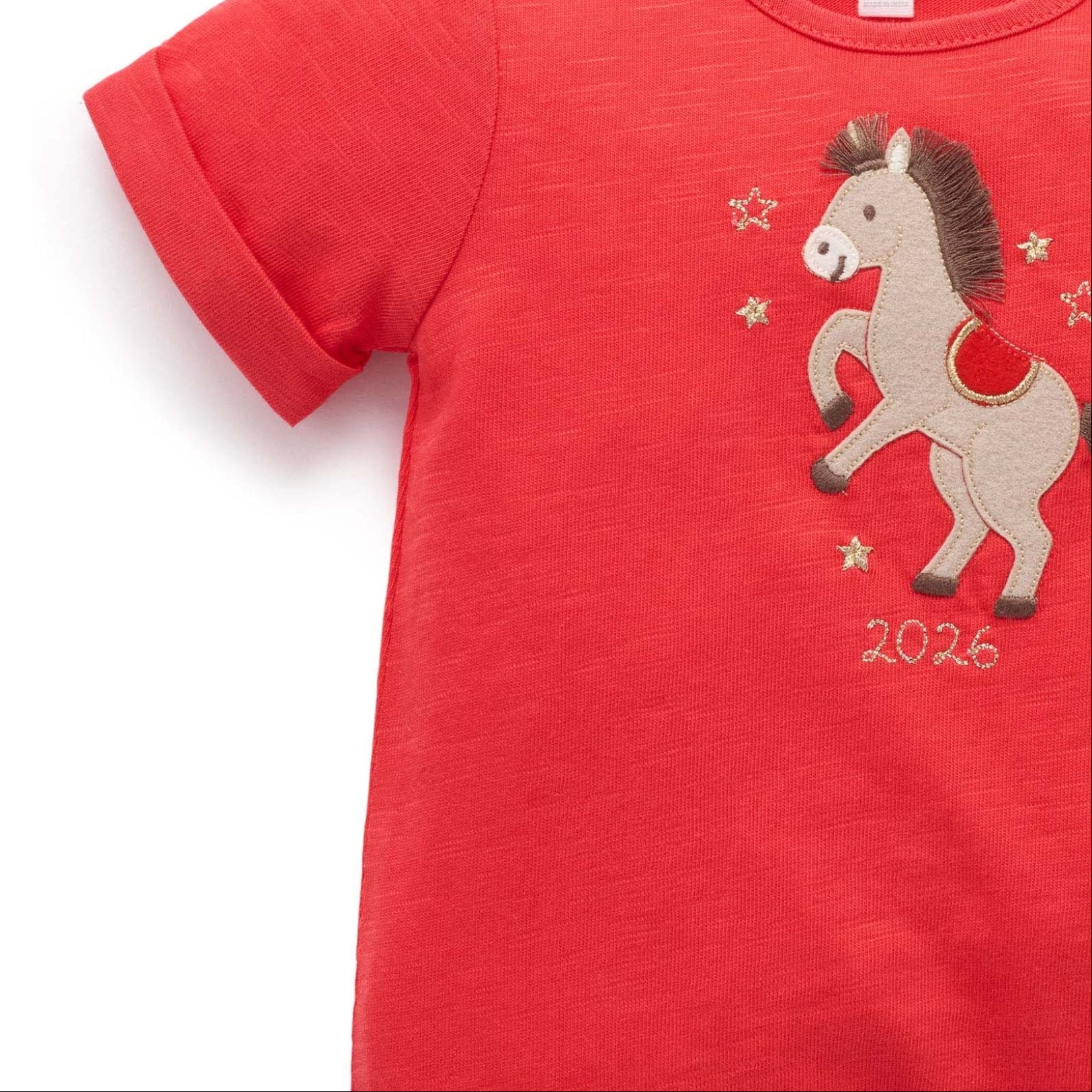 baby romper red horse chinese new year festive girl boy