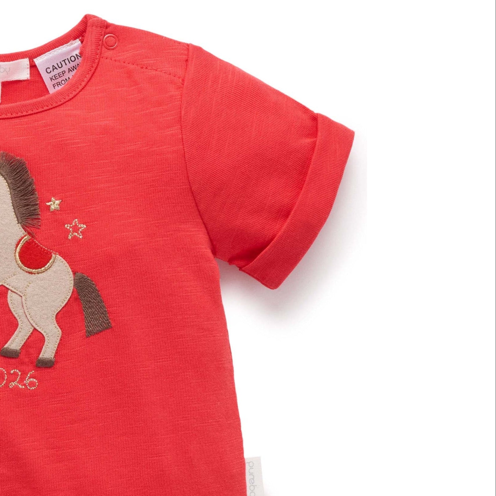 baby romper red horse chinese new year festive girl boy