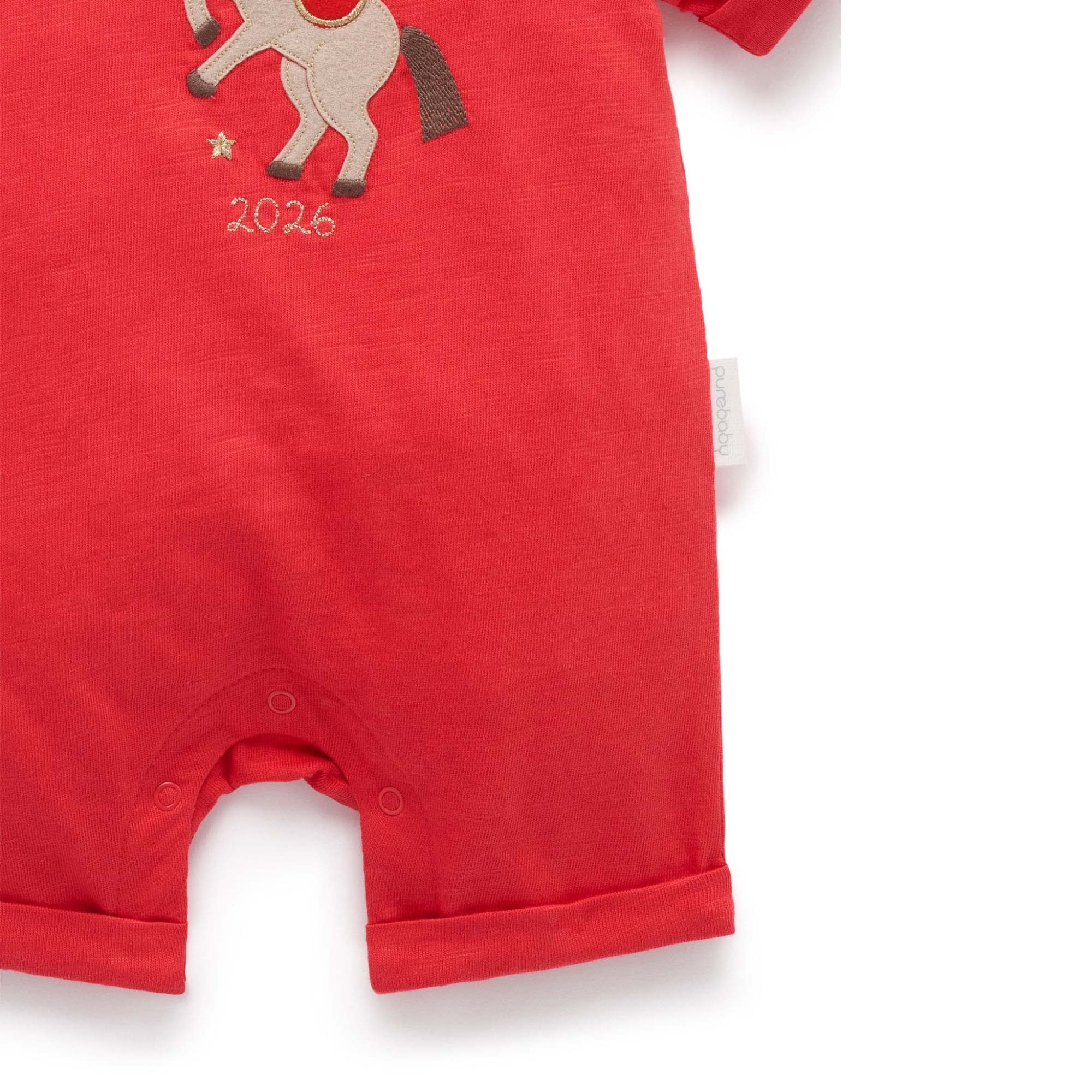 baby romper red horse chinese new year festive girl boy