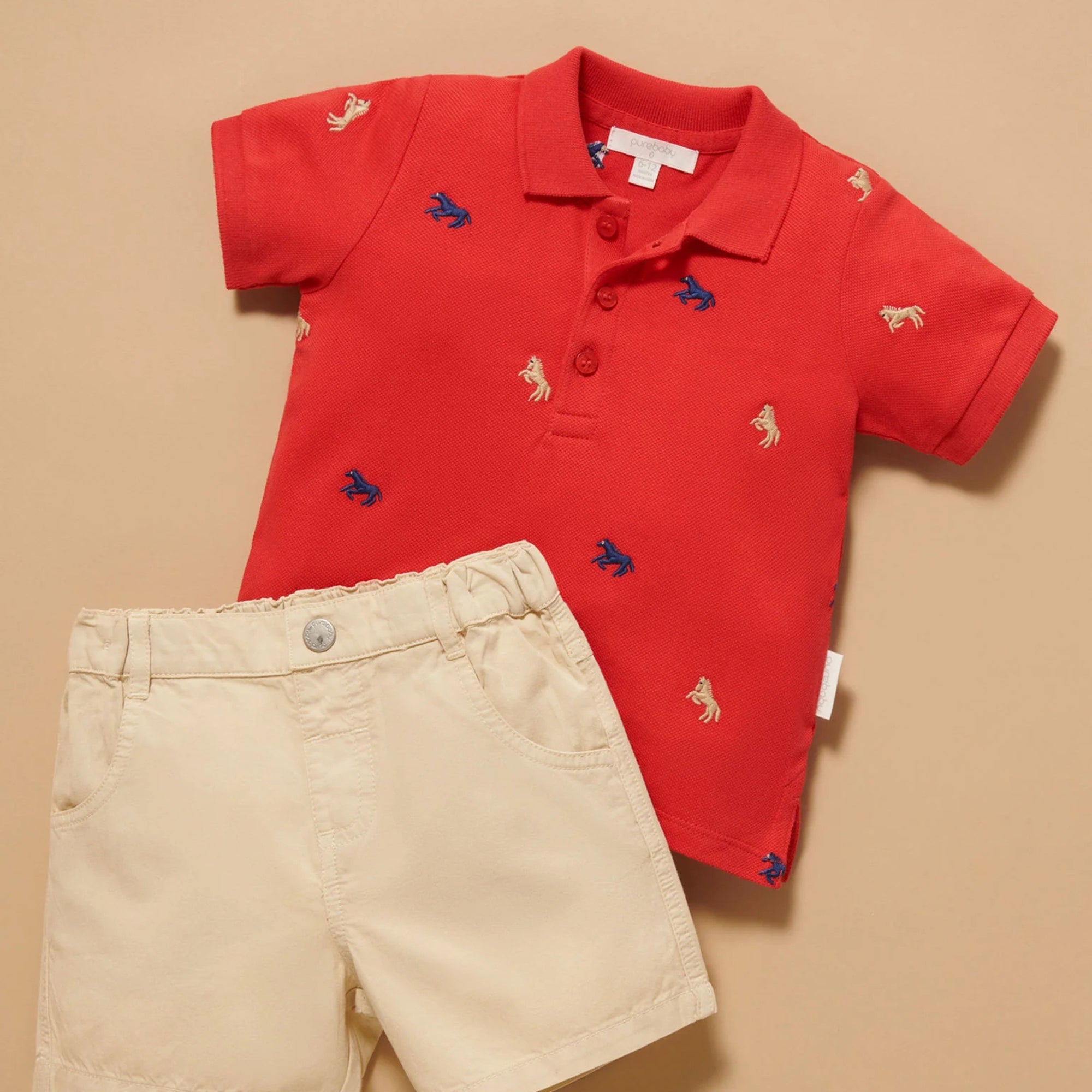 red polo shirt tee baby boy lunar new year festive