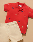 red polo shirt tee baby boy lunar new year festive