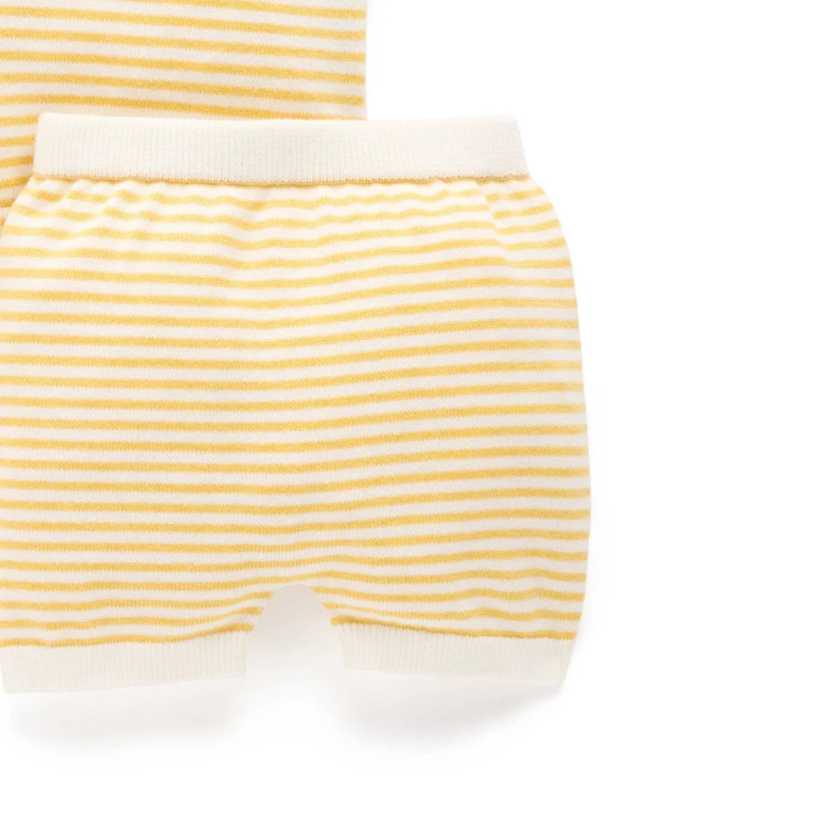 purebaby organic cotton baby clothes yellow knitted goose set