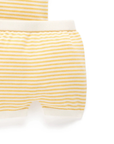 purebaby organic cotton baby clothes yellow knitted goose set