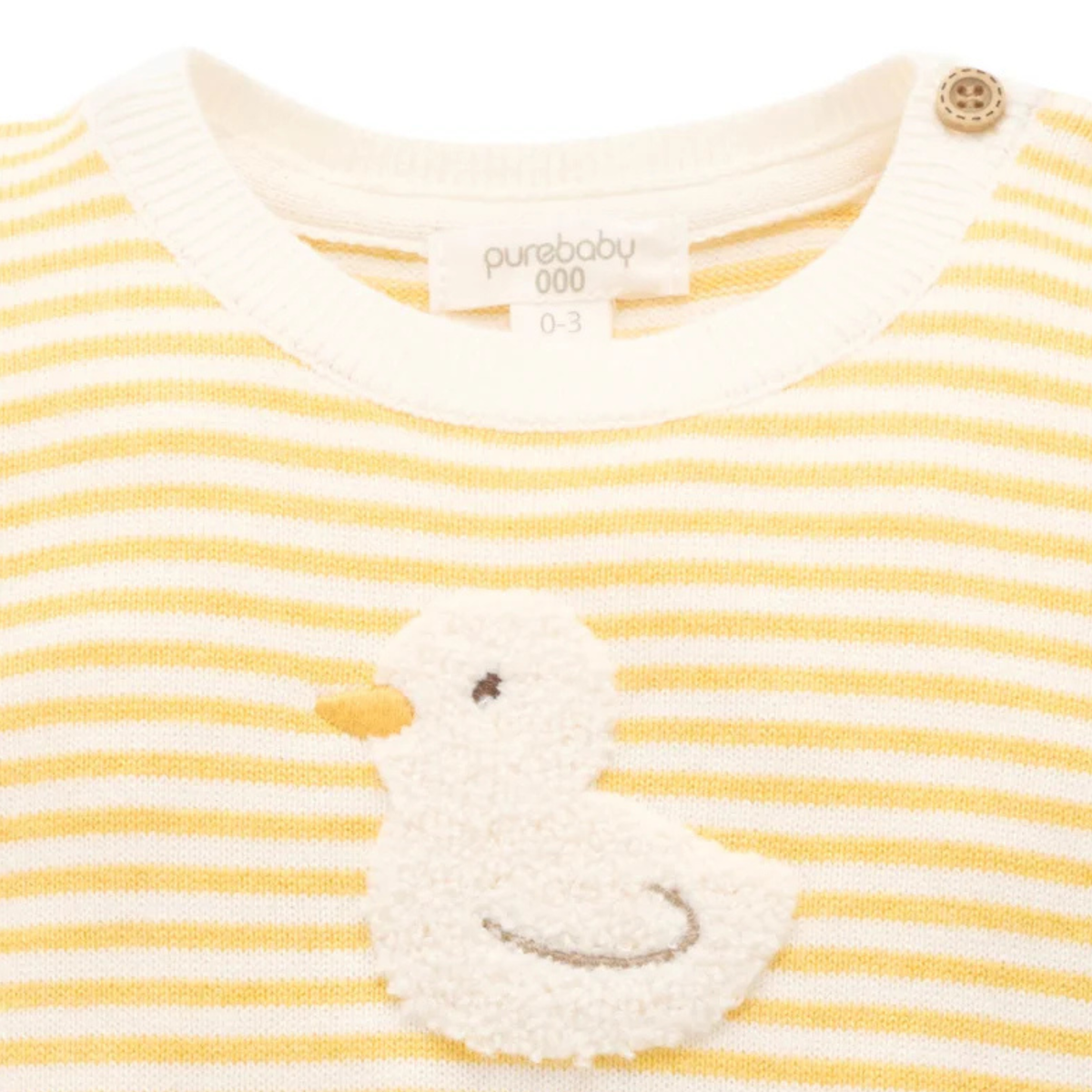 purebaby organic cotton baby clothes yellow knitted goose set