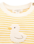 purebaby organic cotton baby clothes yellow knitted goose set