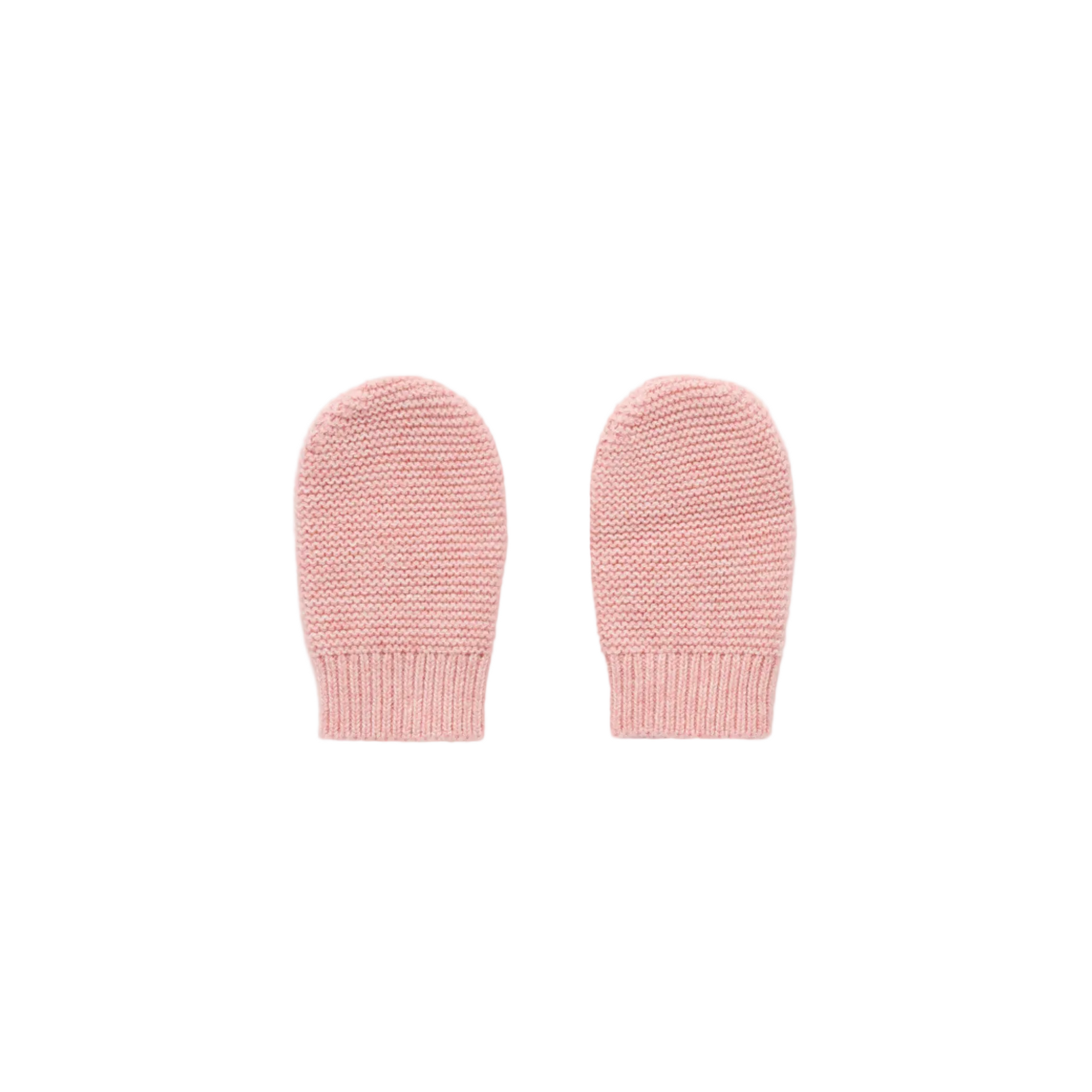 purebaby organic knitted mittens blush baby