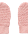 purebaby organic knitted mittens blush baby
