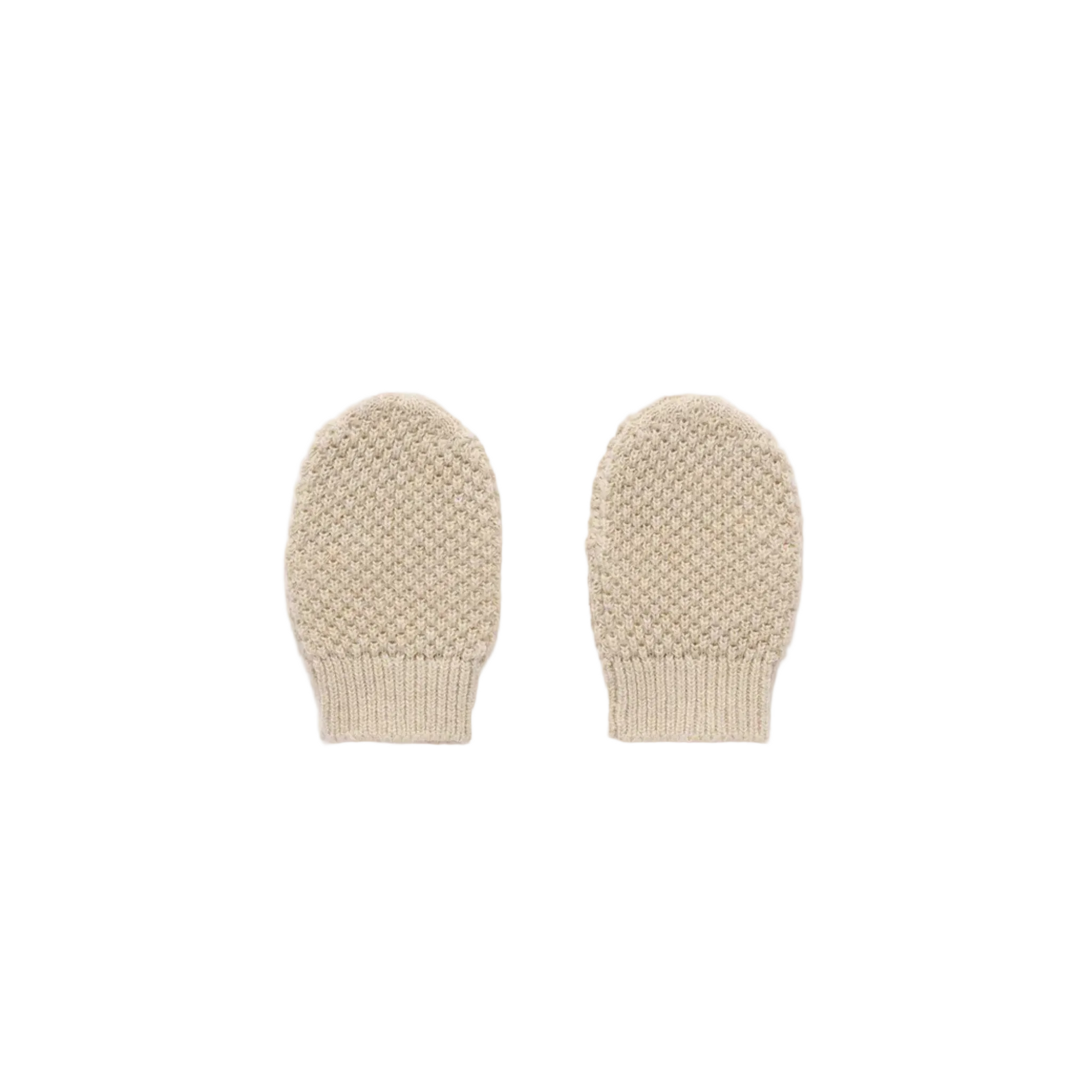 purebaby organic knitted mittens oatmeal baby