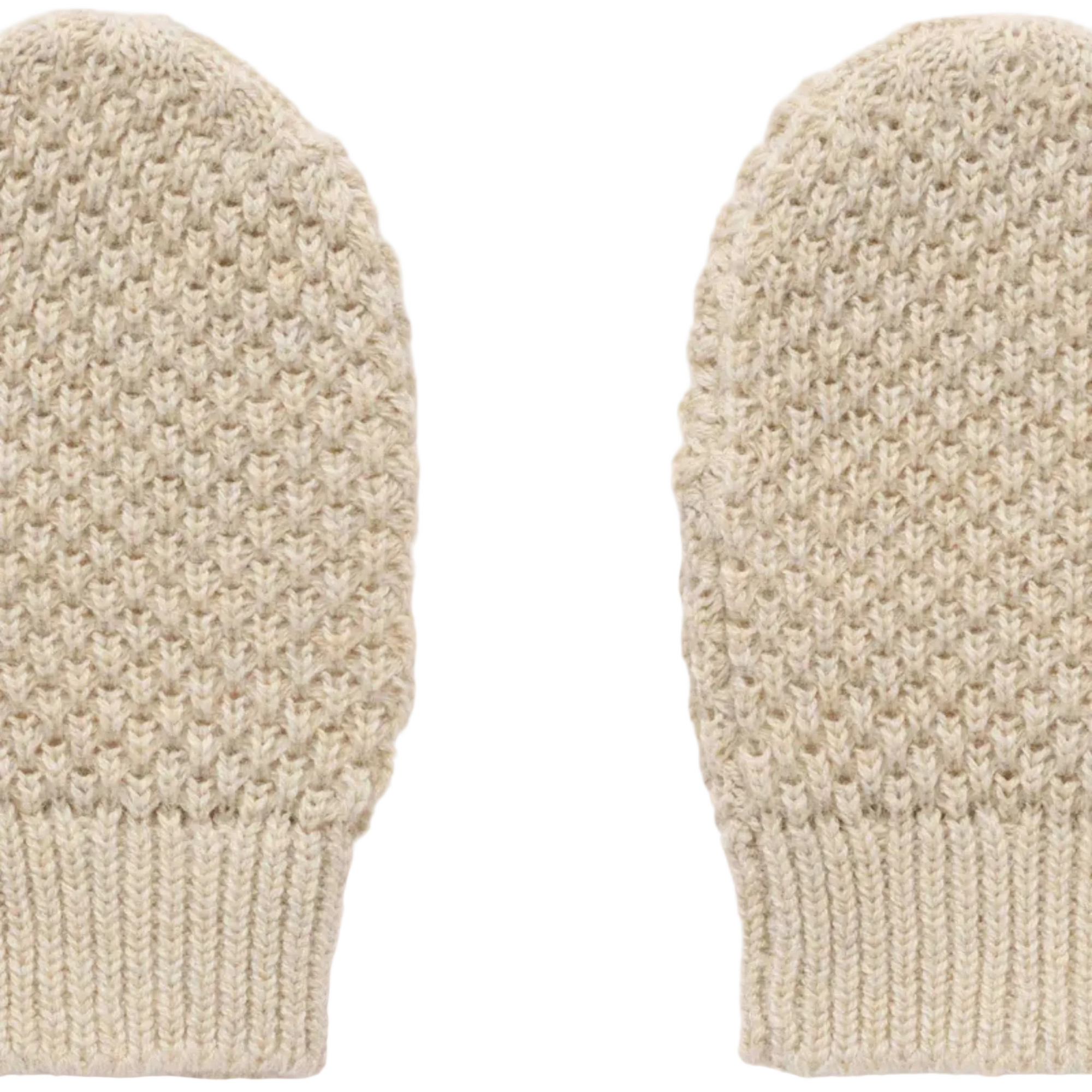 purebaby organic knitted mittens oatmeal baby