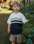 Navy Knitted Polo