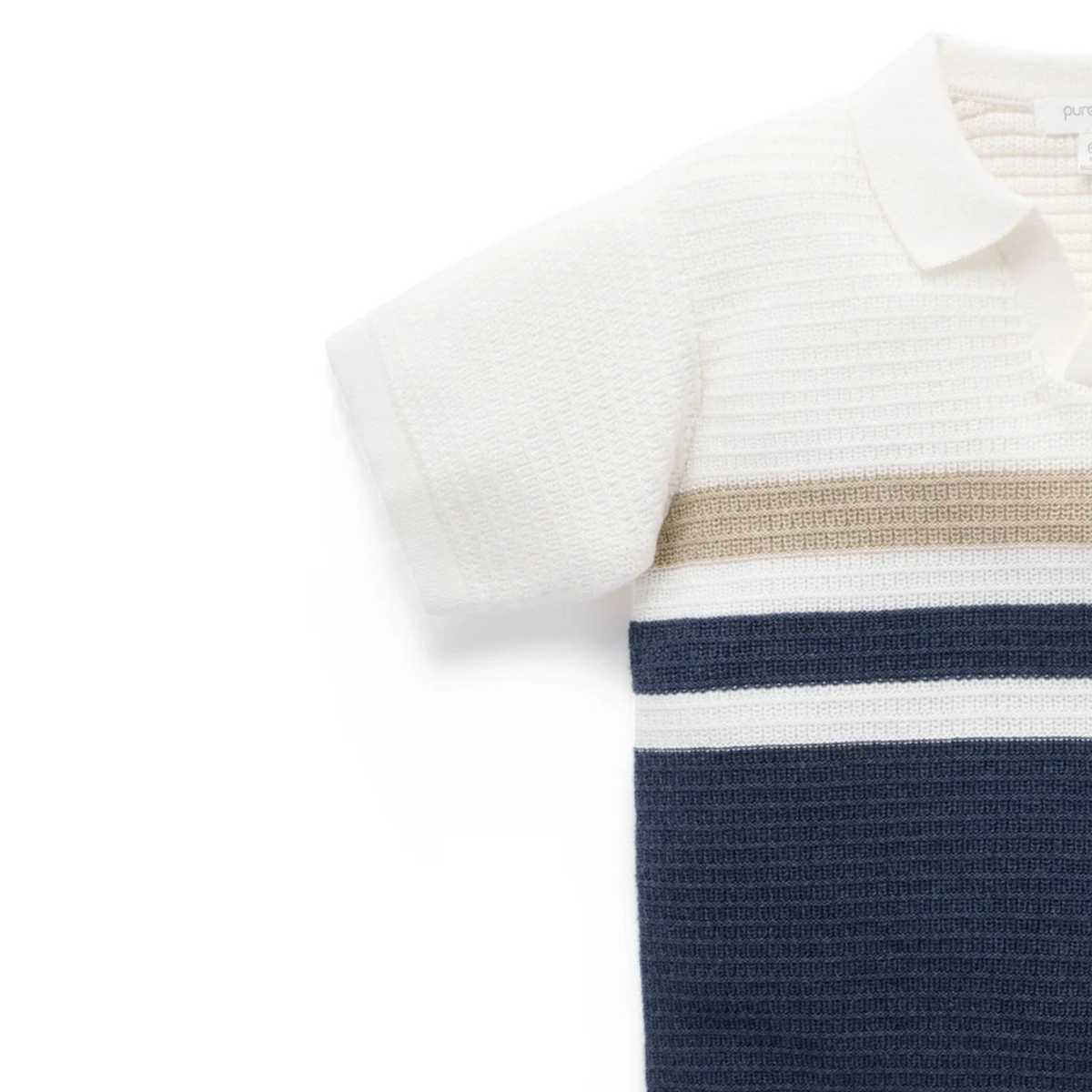 Navy Knitted Polo