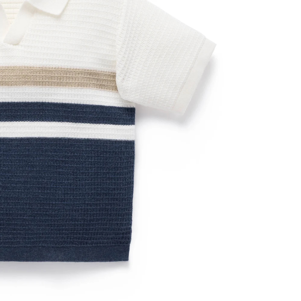 Navy Knitted Polo