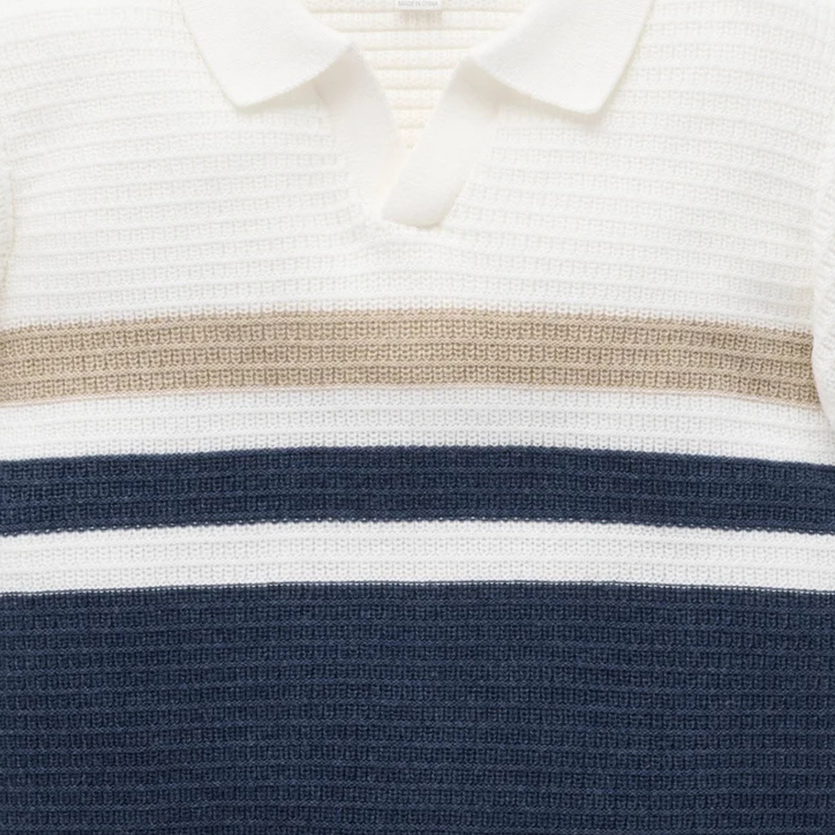 Navy Knitted Polo