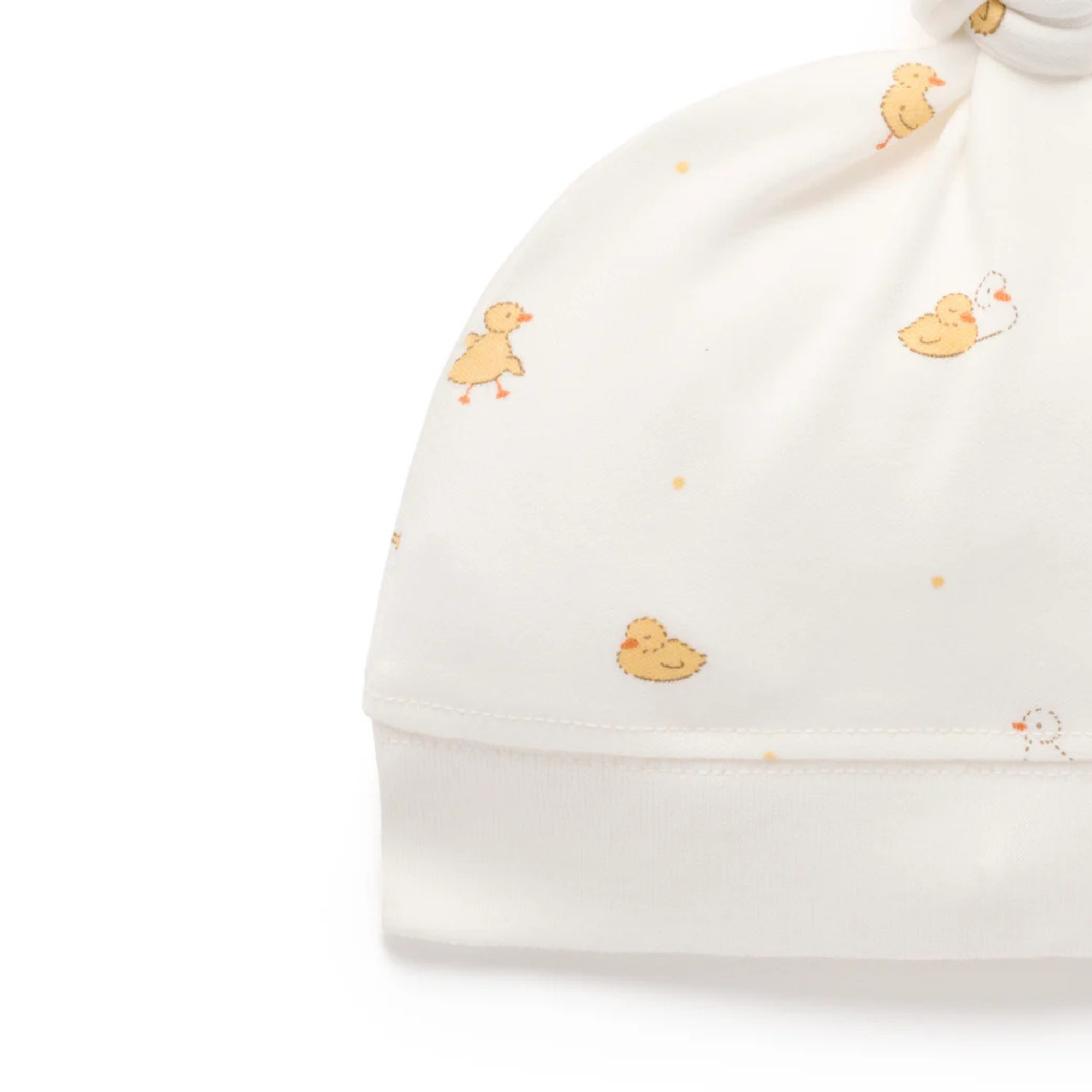 purebaby organic cotton newborn baby knot hat