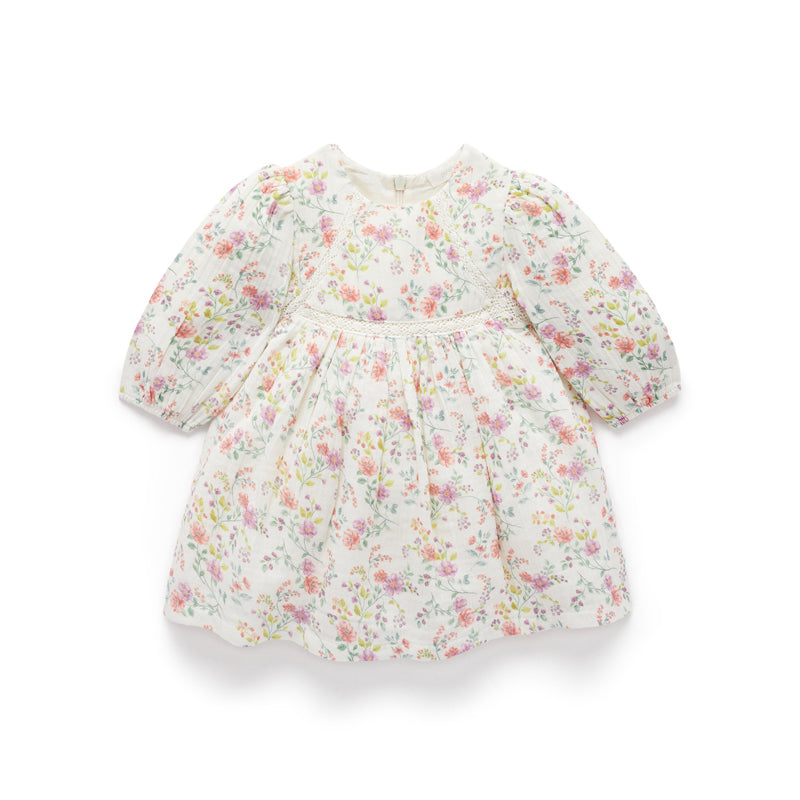purebaby organic lavender dress baby girl