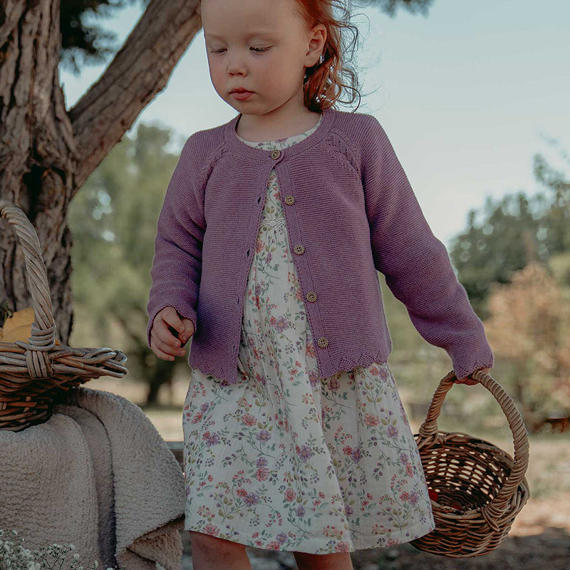 purebaby organic lavender dress baby girl