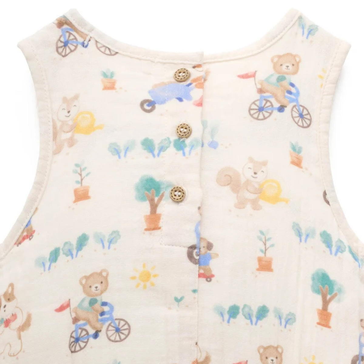 purebaby organic cotton baby romper crinkle bodysuit