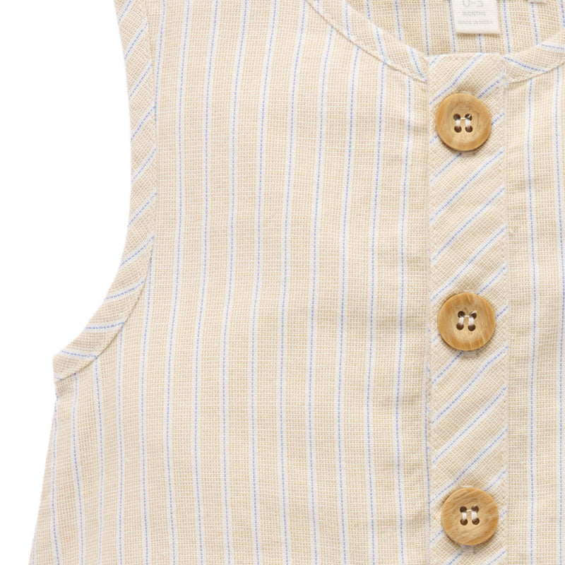 purebaby organic baby boy clothes brown linen blend romper kids