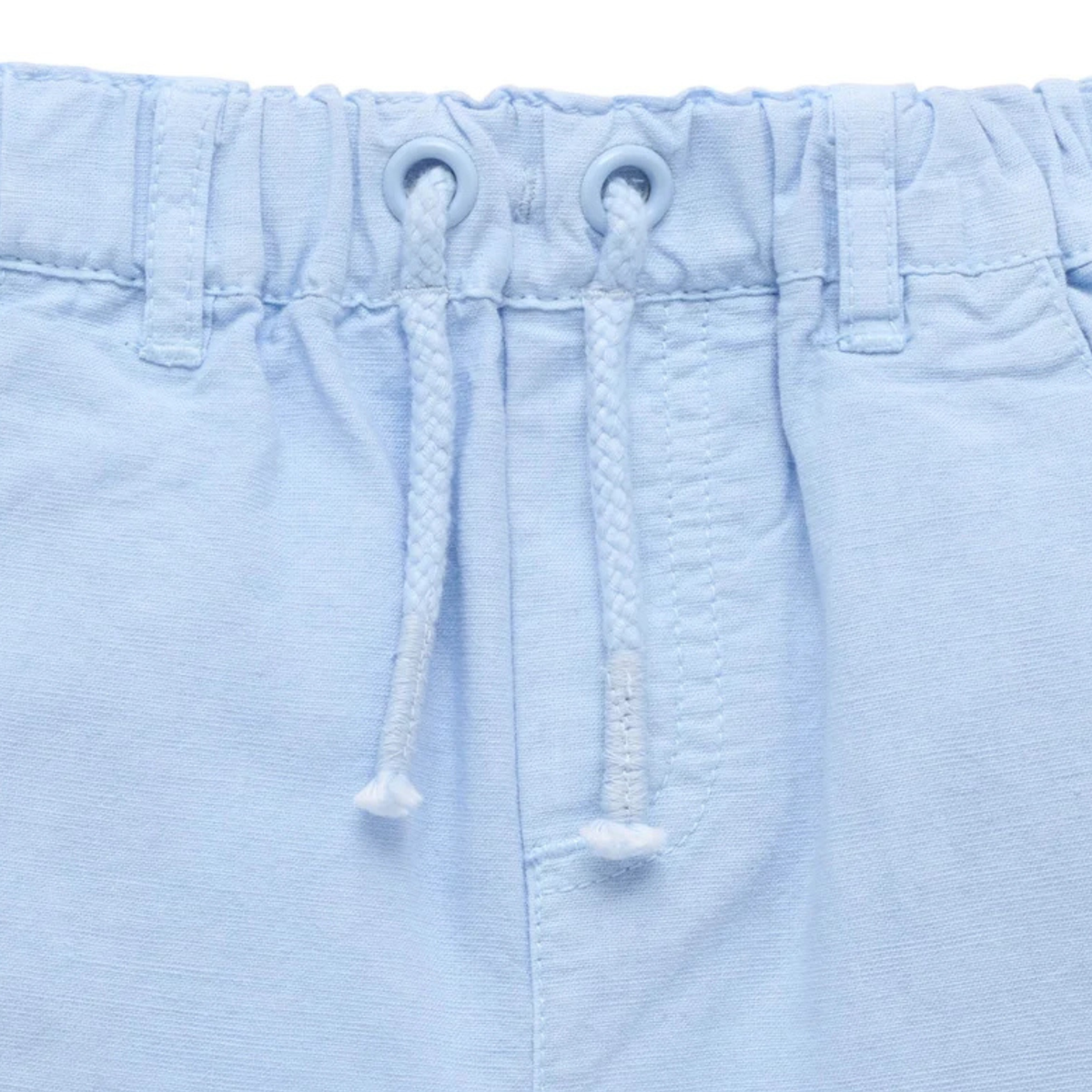purebaby organic baby shorts bluebell linen blend shorts