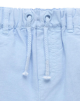 purebaby organic baby shorts bluebell linen blend shorts