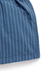 purebaby organic cotton baby kids shorts linen blend shorts french navy stripe