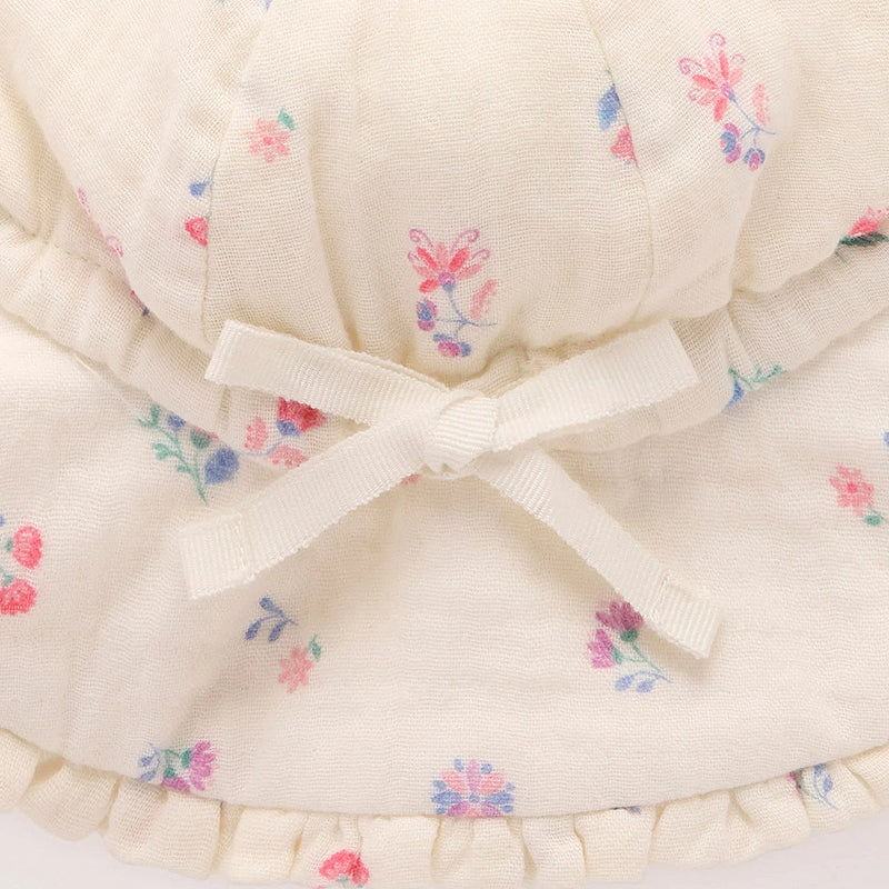 purebaby organic baby hat white marigold ruffle sun hat kids