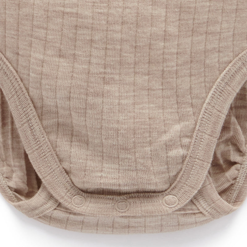 Merino Wool Bodysuit in Beige