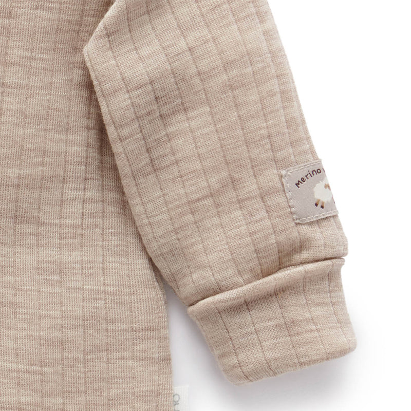 Merino Wool Growsuit in Beige