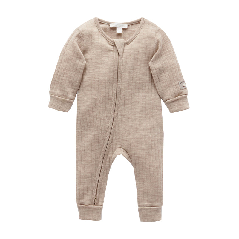 purebaby organic merino wool growsuit romper baby wool romper