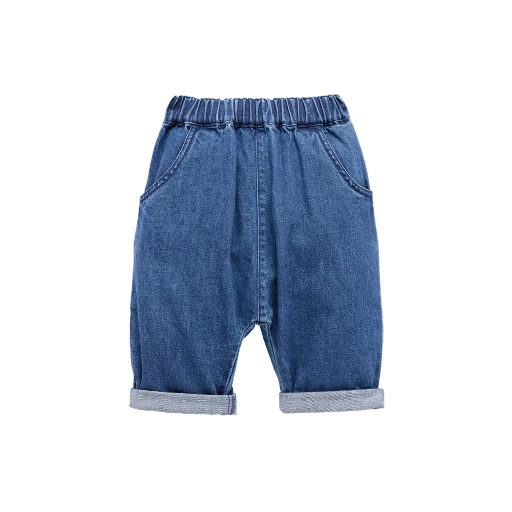 purebaby organic blue denim pants kids