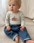 purebaby organic blue denim pants kids