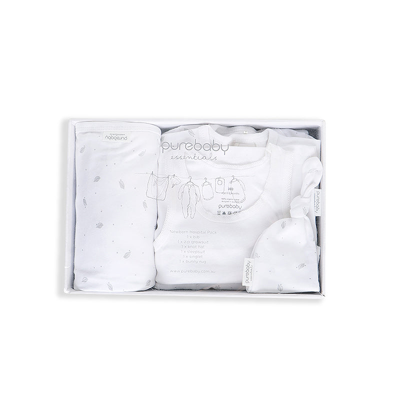 Newborn Hospital Pack | Grey Leaf