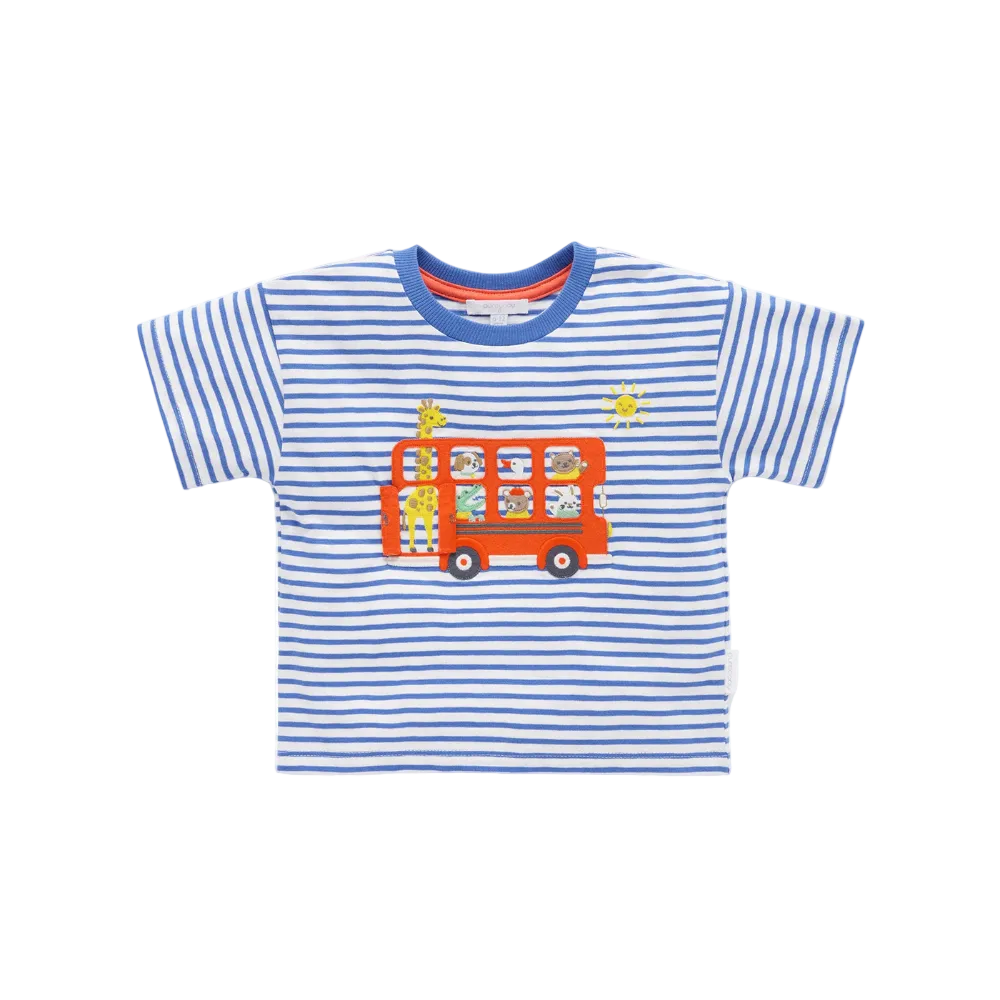 purebaby organic on the bus relaxed tee baby boy