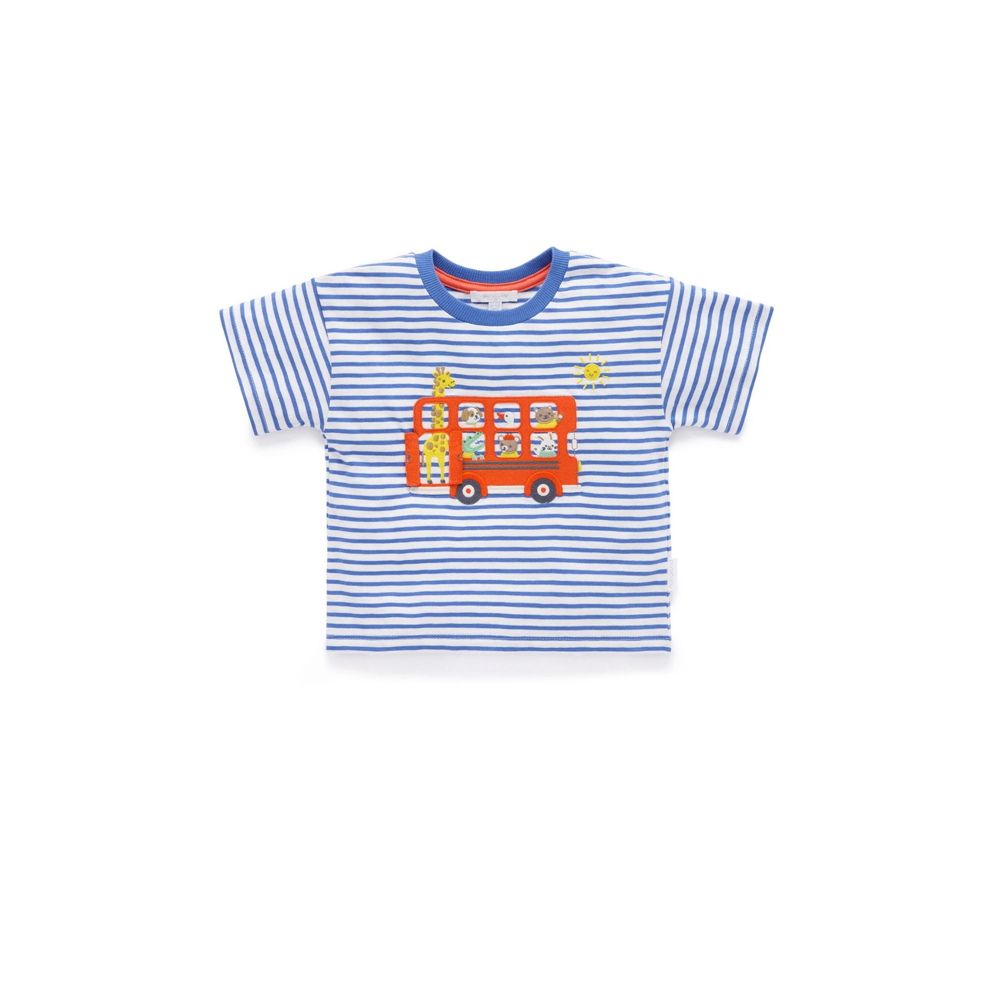 purebaby organic on the bus relaxed tee baby boy