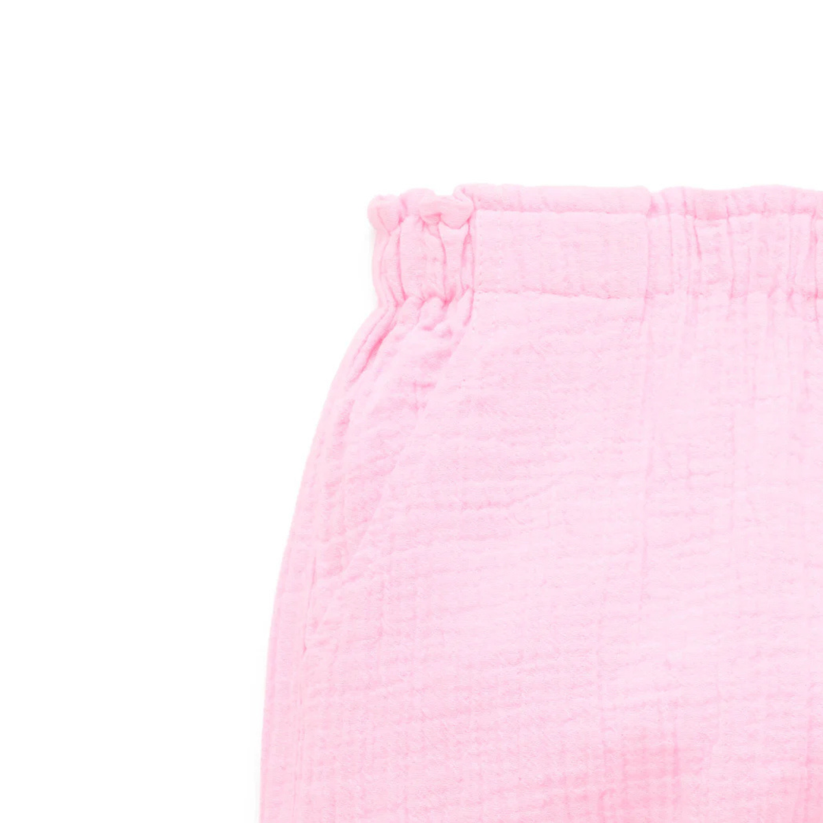 purebaby organic cotton muslin baby pants pink