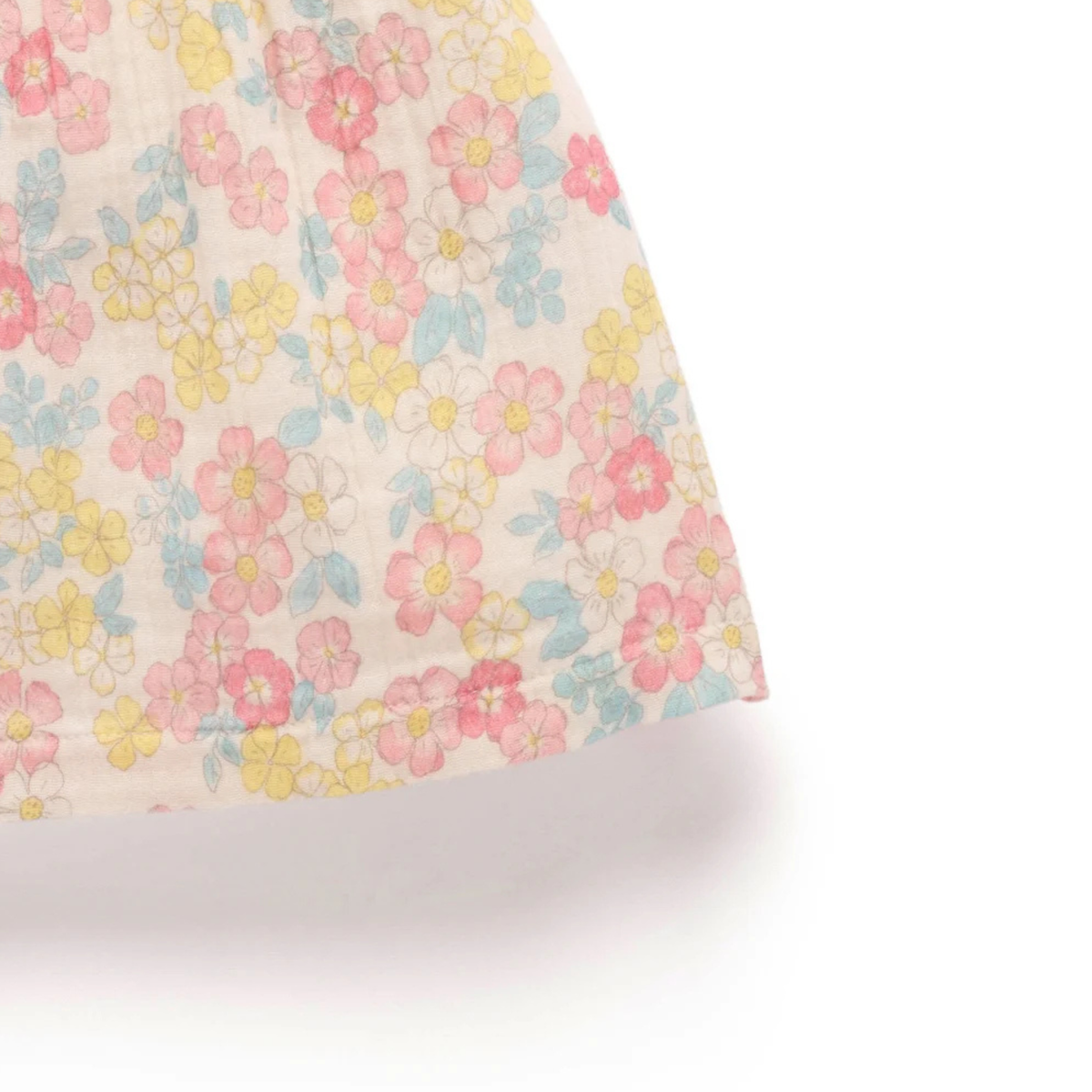 purebaby organic cotton baby kids dress garden flowers smocked dress girls