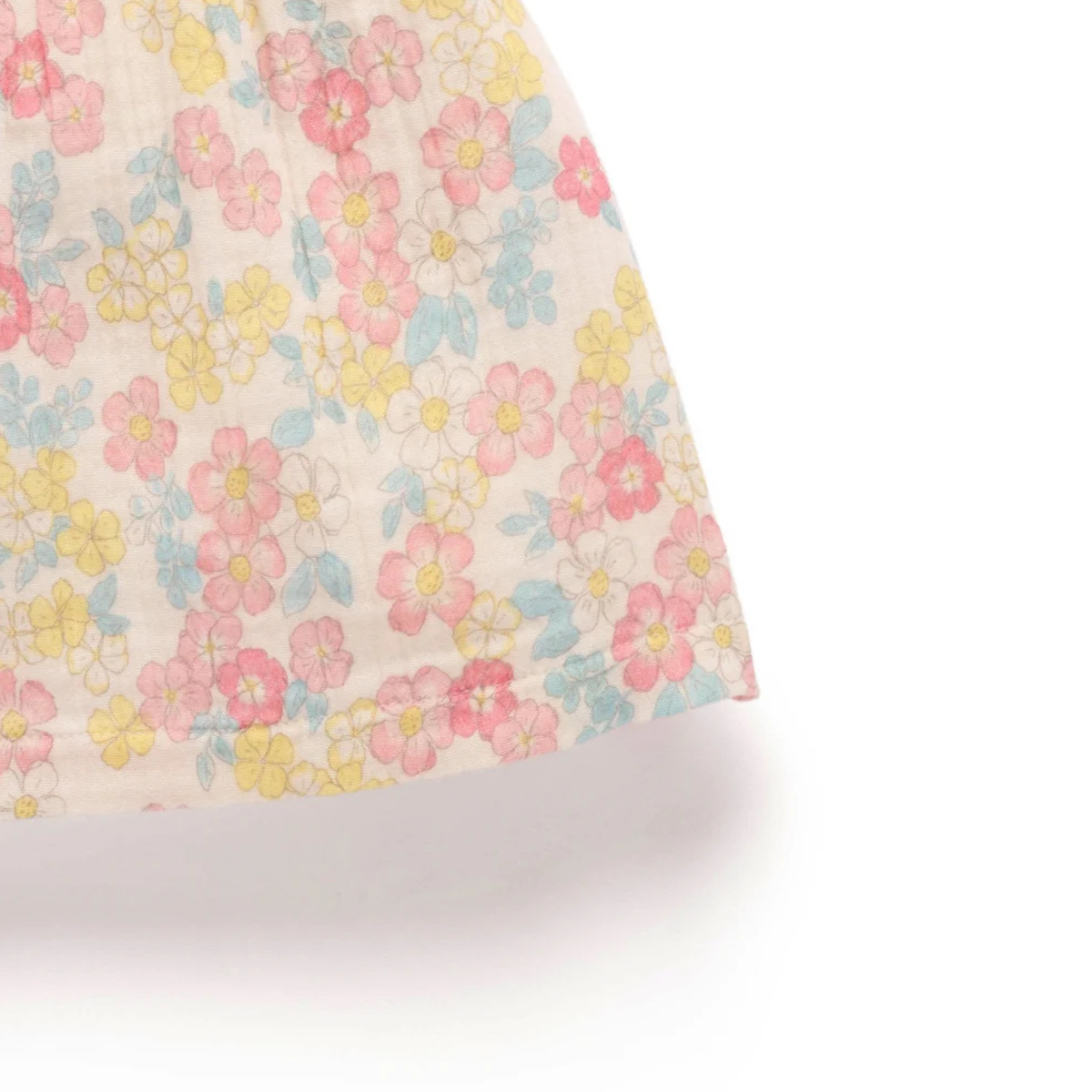 purebaby organic cotton baby kids dress garden flowers smocked dress girls
