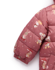 purebaby organic kids puffer winter jacket umbrella mouse