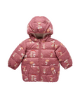 purebaby organic kids puffer winter jacket umbrella mouse