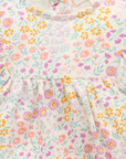purebaby organic cotton baby clothes pink ruffle shortie growsuit garden petals baby kids