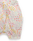 purebaby organic cotton baby clothes pink ruffle shortie growsuit garden petals baby kids
