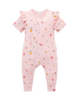 purebaby organic cotton baby clothes zip romper zip growsuit