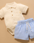 purebaby organic cotton polo bodysuit baby clothes