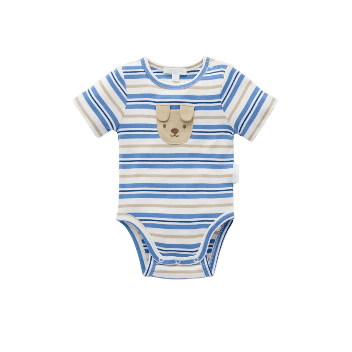 purebaby organic cotton baby clothes puppy bodysuit baby boy