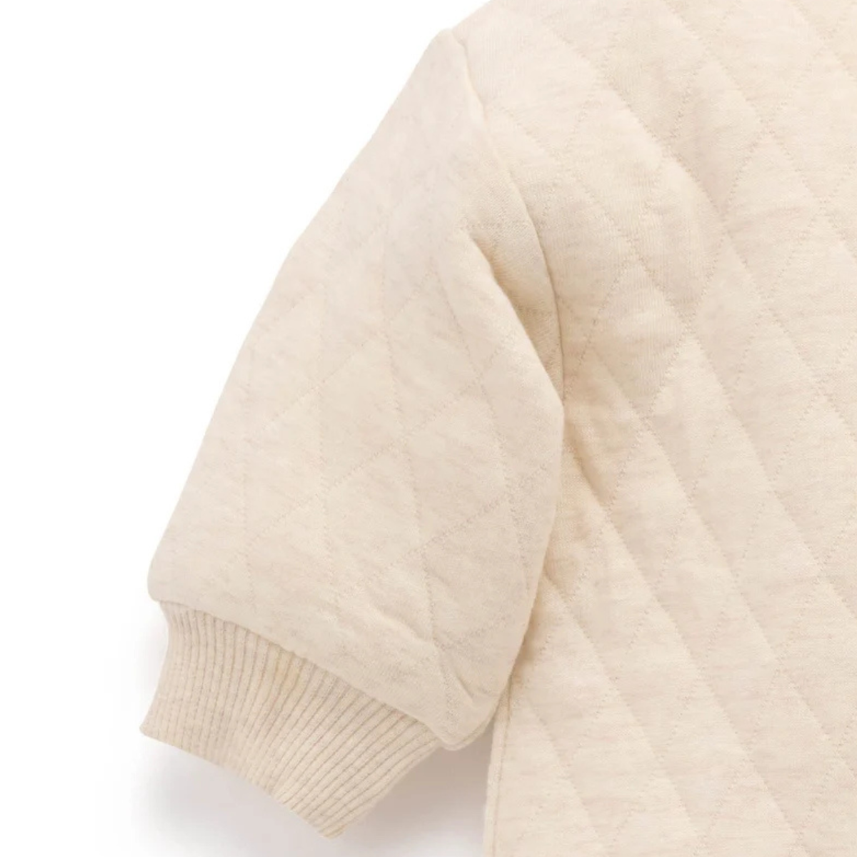 purebaby organic quilted track growsuit wheat bear organic cotton baby clothes travel