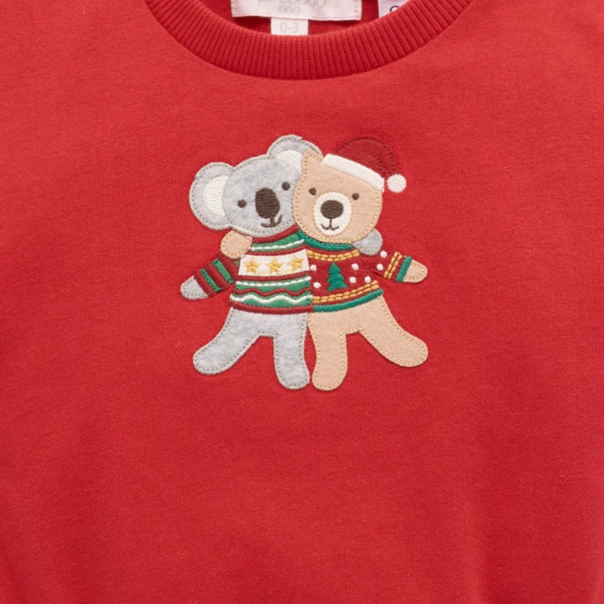purebaby organic cotton baby clothes christmas hugs bodysuit