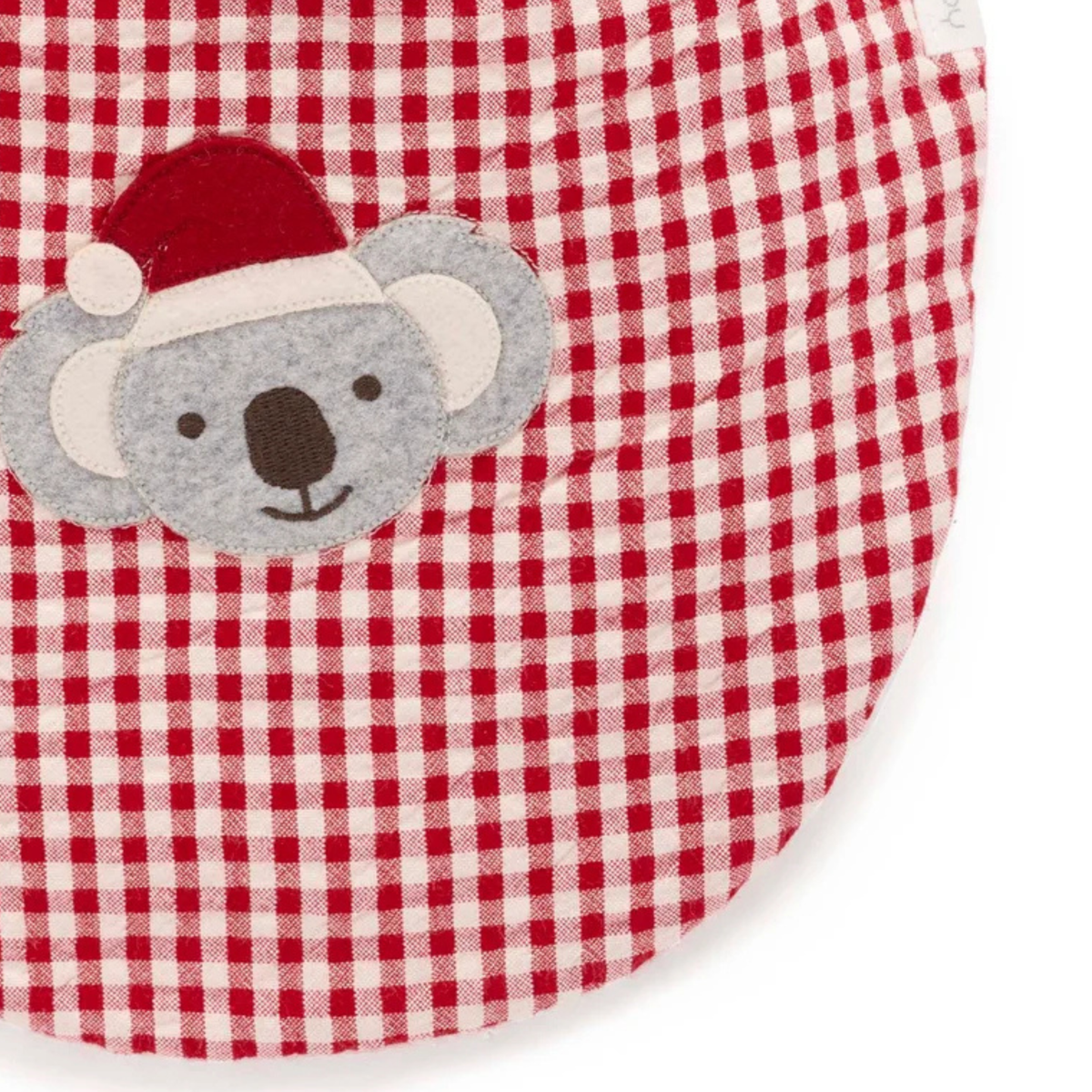 Christmas Gingham Santa Bib