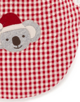 Christmas Gingham Santa Bib