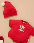 purebaby organic cotton red santa hat baby christmas