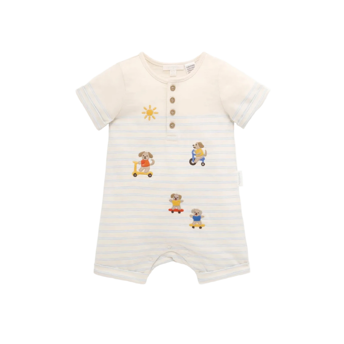 purebaby organic cotton baby clothes resort growsuit